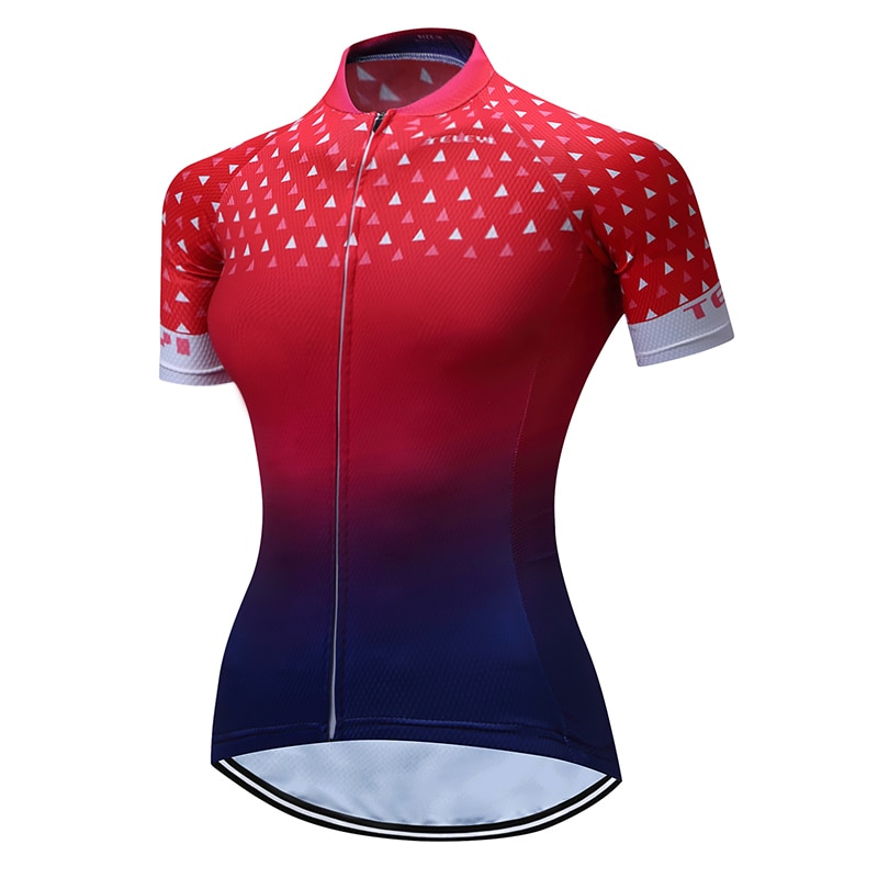 Teleyi 여성용 사이클링 저지 셔츠 반소매 자전거 자전거 의류 Ropa Ciclismo 여름용 자전거 저지 탑스 사이클 의류